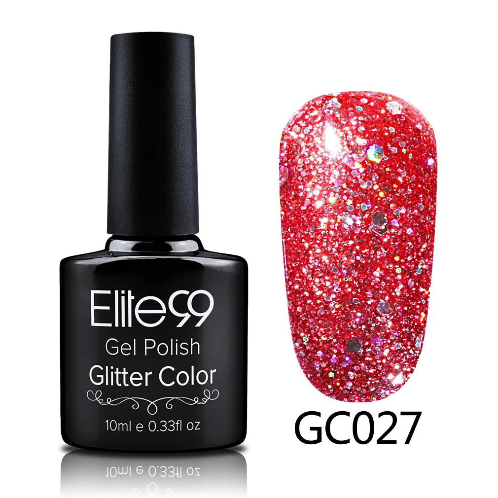 Elite99 10 мл Soak Off Diamond гель УФ гель для ногтей с блестками Лак Блеск геллак нужно УФ лампы клей для ногтей эмаль блёстки гель - Цвет: S-GC027