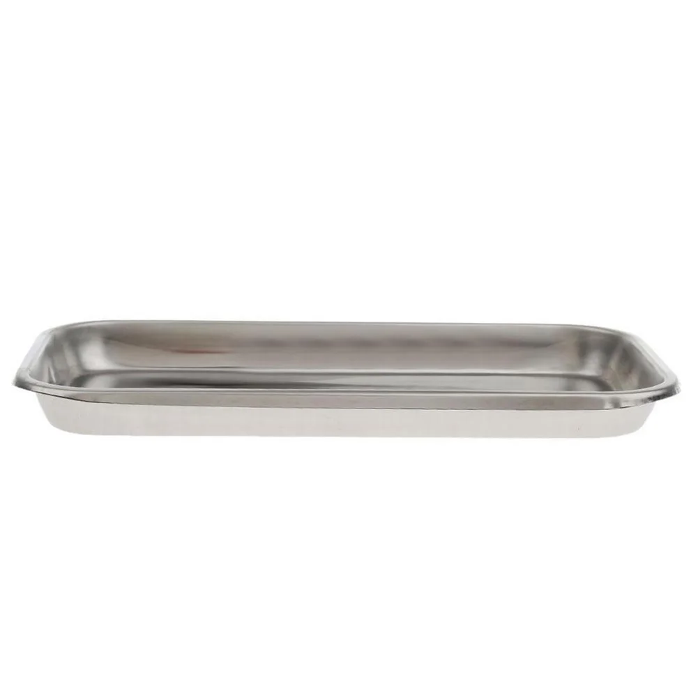 1PC 12cm x 22.5cm Stainless Steel Dental Holder Plate Dish Dentistry Instrument Lab Surgical Tray Equipment Tray Medical Alcohol