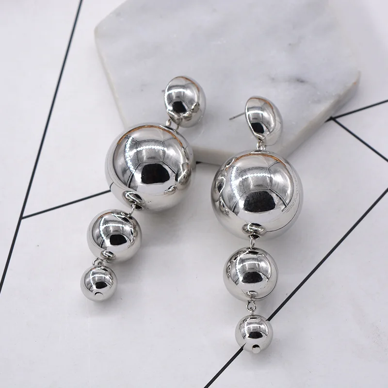 2019 Fashion big ball string long earrings for women | Украшения и аксессуары