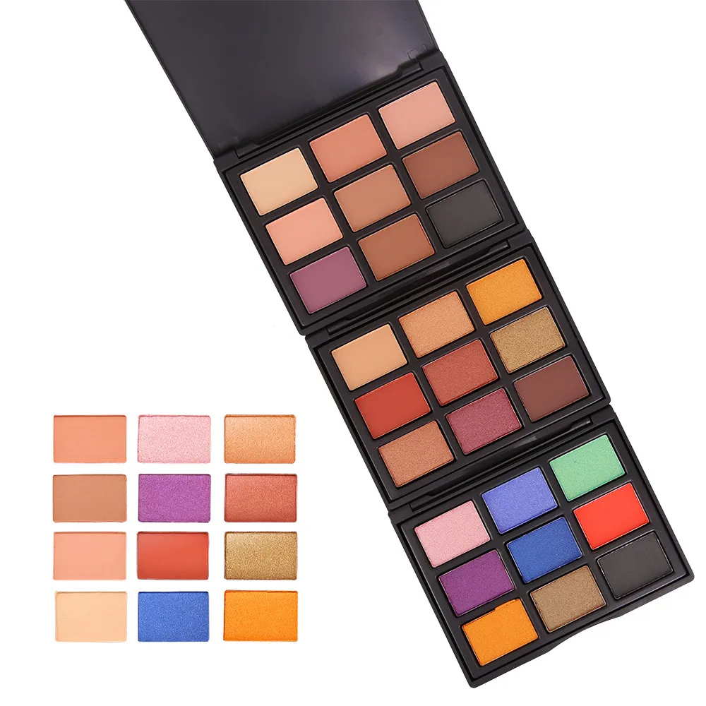 Косметические матовые тени для век палитра 9 цветов Красота мерцающие