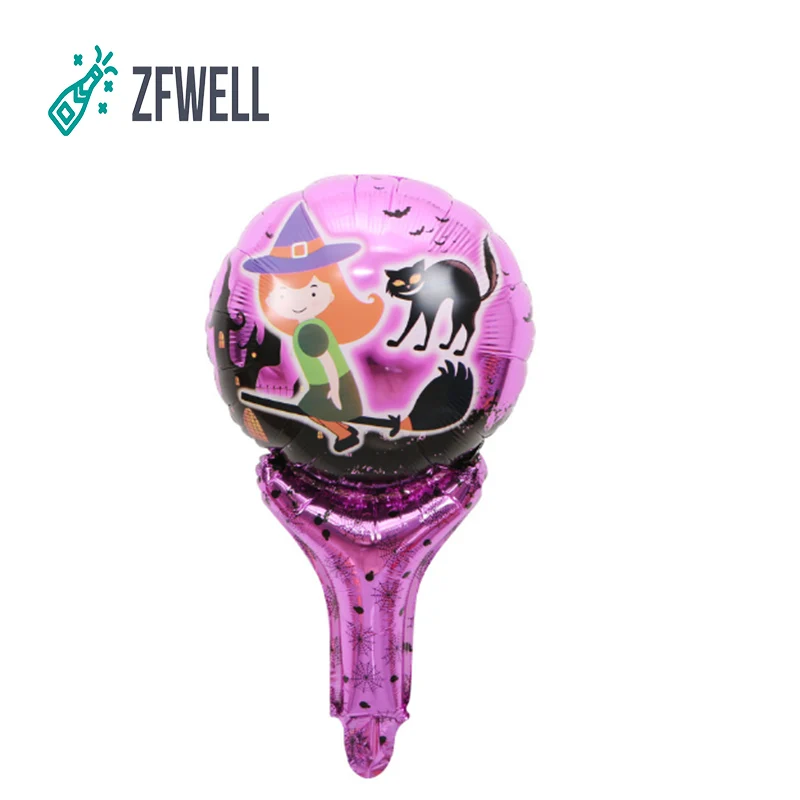 ZFWELL 5 шт. ручная наклейка на Хэллоуин алюминиевый шар мультяшный Черный кот