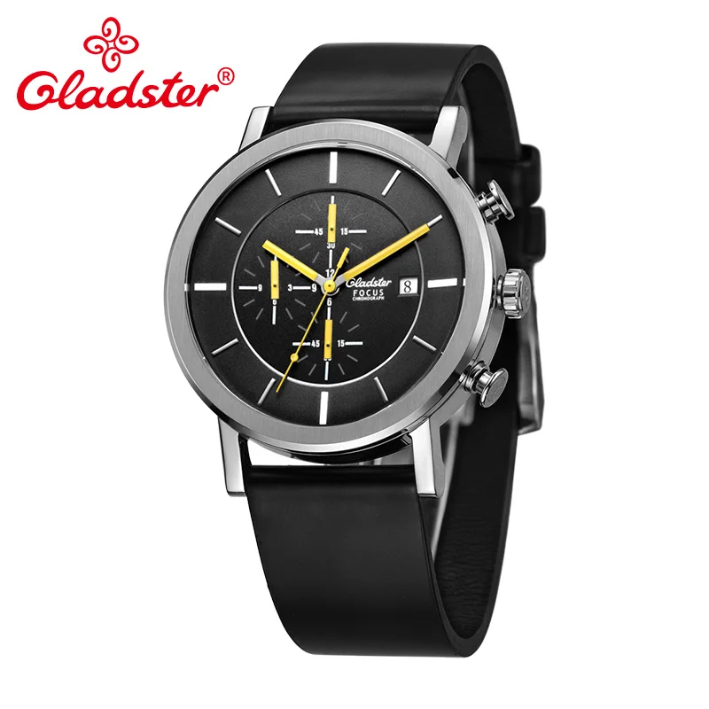 Японские часы Gladster MiyotaOS10 модные мужские повседневные кварцевые из нержавеющей