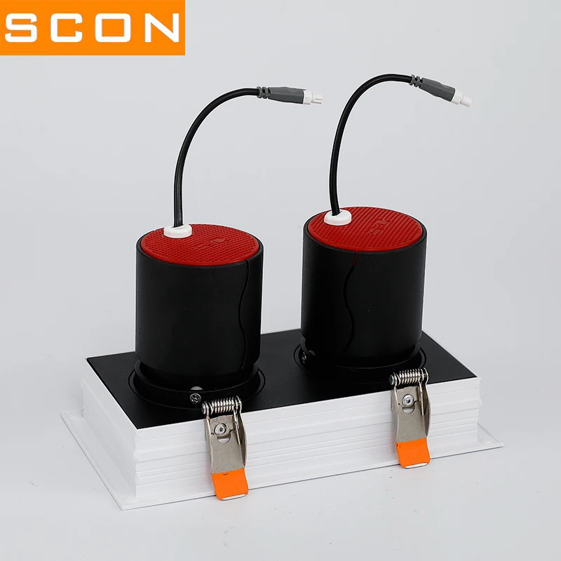 SCON LED 7 Вт/12 Вт с одной головкой встраиваемый потолочный COB вентилируемый
