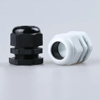 waterproof nylon plastic cable connector hot sale pg25 black or white plastic connector waterproof cable glands ip68 16 21mm