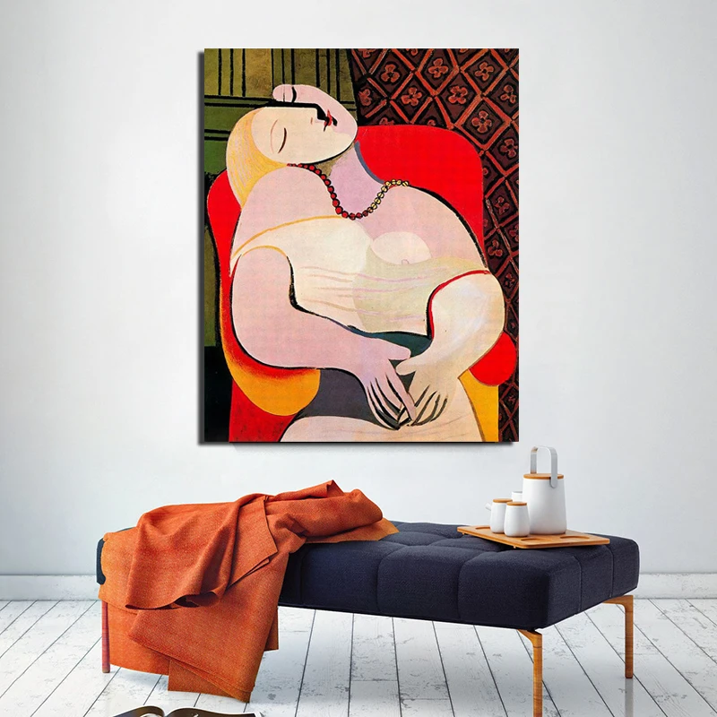 Картина Настенная с мраморным рисунком сидящая планкой Пабло Пикассо|Рисование
