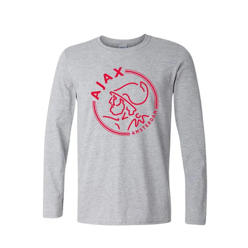 Модные футболки ajax забавные мужские футболки с длинным рукавом футболки роскошные летние хлопковые футболки Плюс Размер хип-хоп топы футболки - Цвет: 3