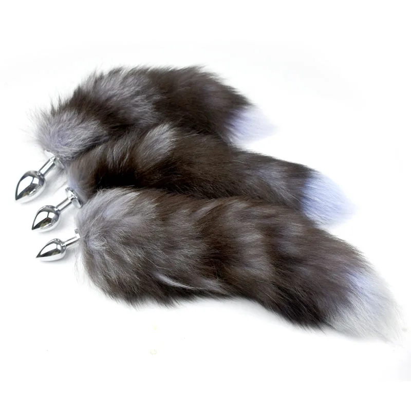 3 размера в 1 комплекте лисий хвост лавандовый фиолетовый и стандартный