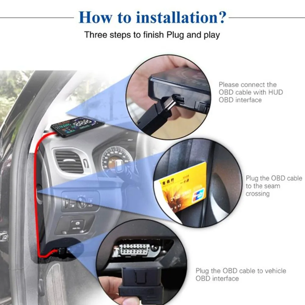 5 дюймов автомобиля OBD2 HUD Автомобиль BOD2 Head Up Дисплей проектор на лобовое стекло gps
