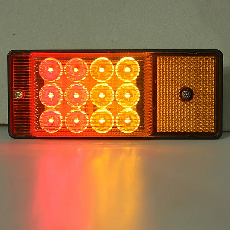 

10Pcs LED Car Side Marker Lights 24V Truck Trailer Lorry Elbow Side Lamp Yellow Turn Signal Indicator Lamp