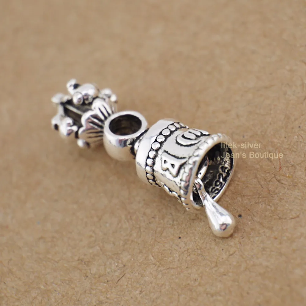 925 пробы Серебряный Тибетский буддизм Vajra Bell Dorje DIY Подвеска A2636 | Украшения и