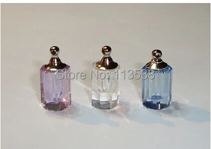 100 шт./лот мини подвеска в виде флакона для духов подвесок риса стеклянных