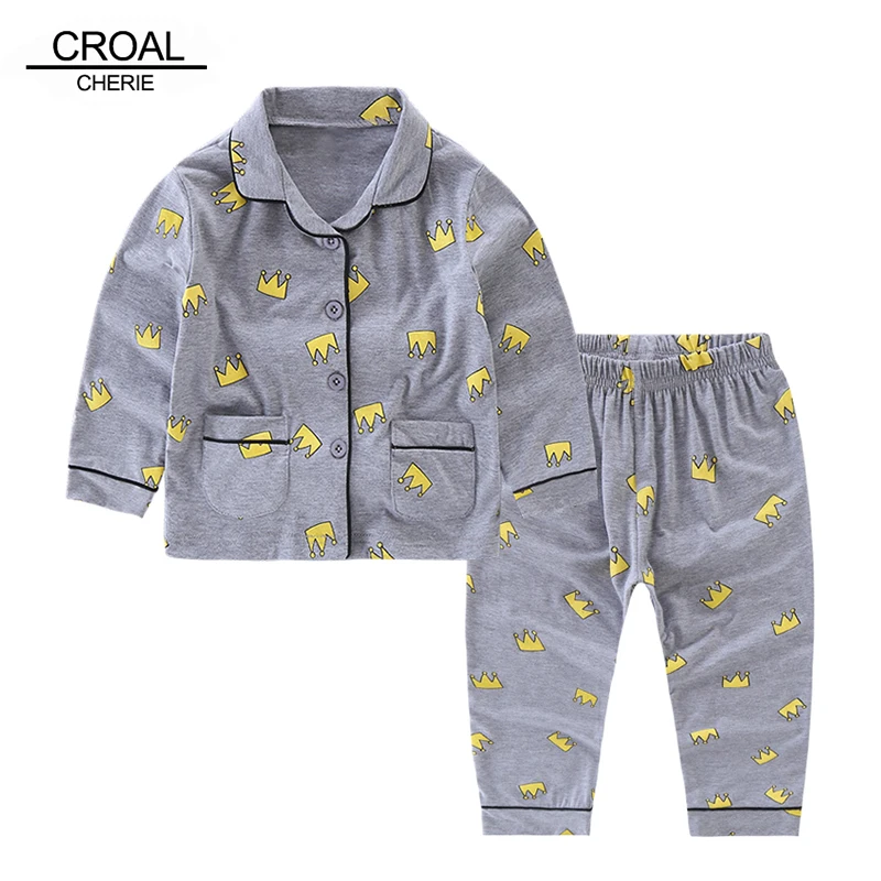 Пижама для девочек и мальчиков CROAL CHERIE осенняя пижама с длинным рукавом детей