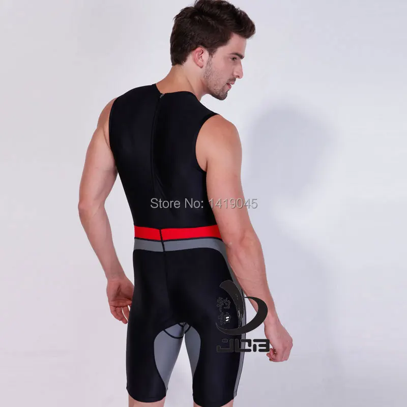 Работа Триатлон костюм сжатия удобные Trisuit без рукавов Одна деталь с принтом
