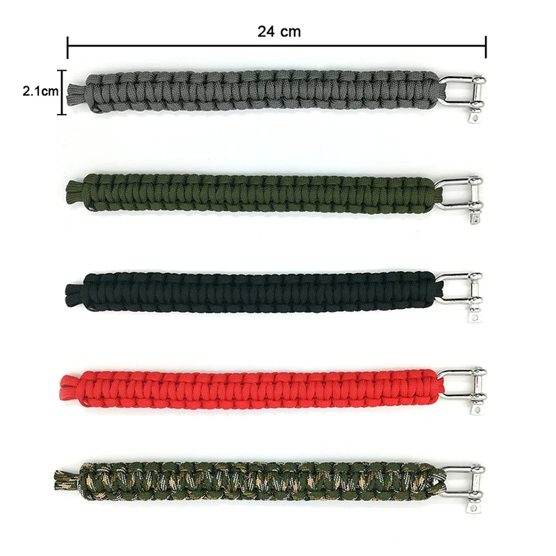 Мужской браслет для выживания Paracord плетеный ручной работы с парашютом и