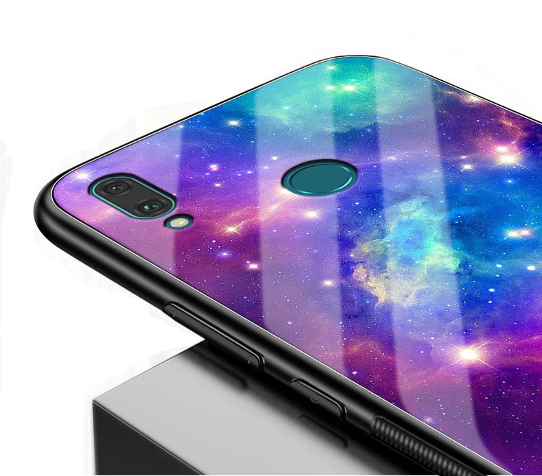 Для huawei P Smart чехол для оргстекло PC чехол для телефона черный ТПУ бампер для huawei Honor 10 Lite Крышка P Smart 6,21