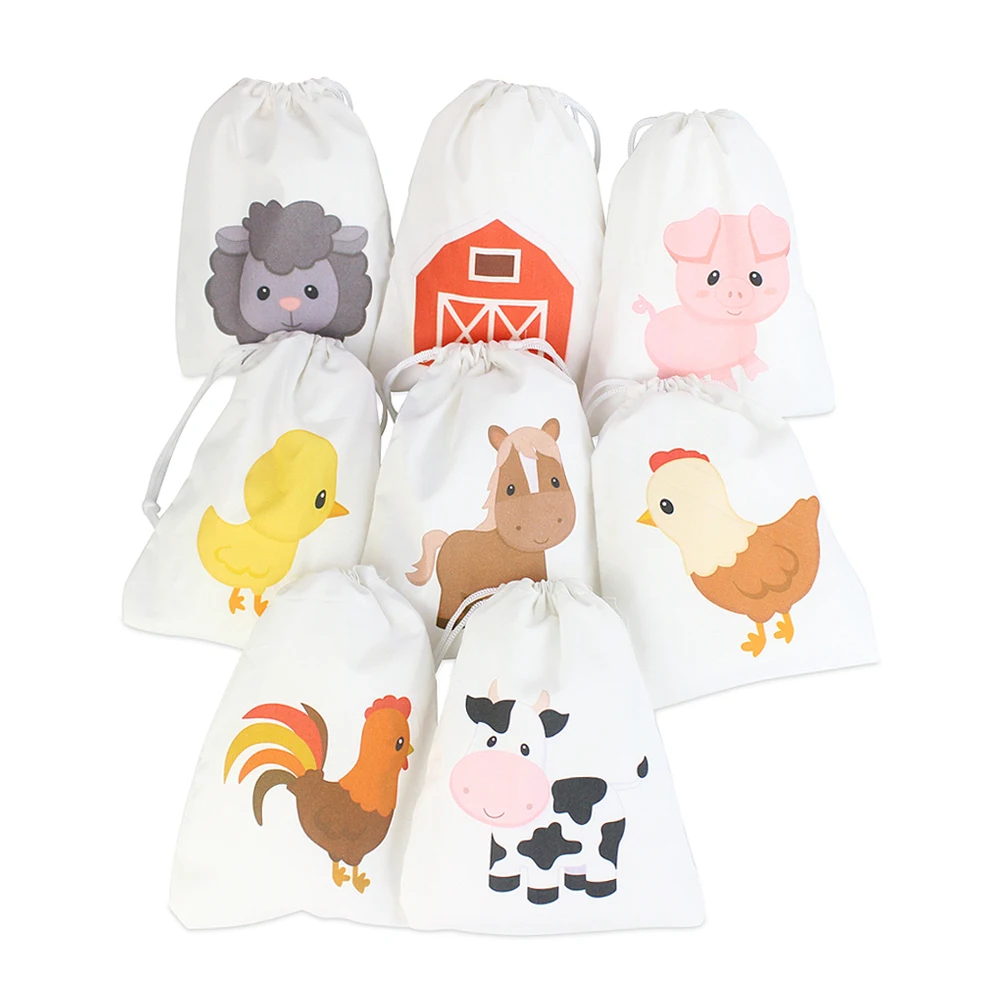 

Farm Animals Favor Bags Candy Bags Gift Bags Kids Birthday Party Decoration Farm Animals Baby Shower Favor Bags