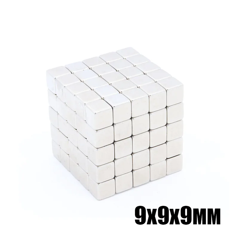 50 шт. 9X9X9 мм неодимовые постоянные магниты супер редкоземельный магнит