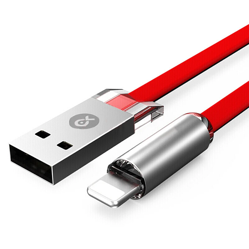 Biaze 120 см светодиодный USB кабель для iPhone XS Max XR X 8 7 6 6S 5 5S iPad мобильного телефона