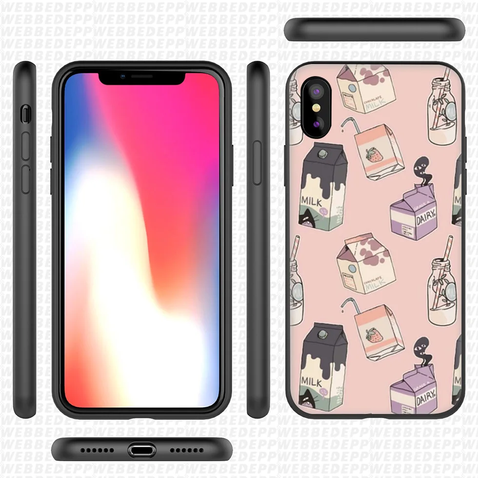 WEBBEDEPP молочный милый розовый мягкий силиконовый чехол для iPhone 11 Pro Xr Xs Max X или 10 8 7 6