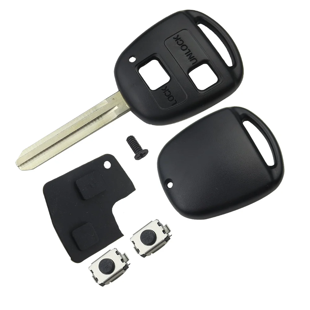 OkeyTech 2 кнопочный дистанционный брелок для ключей чехол TOY43 Toyota Camry Rav4 Avensis Yaris Auris