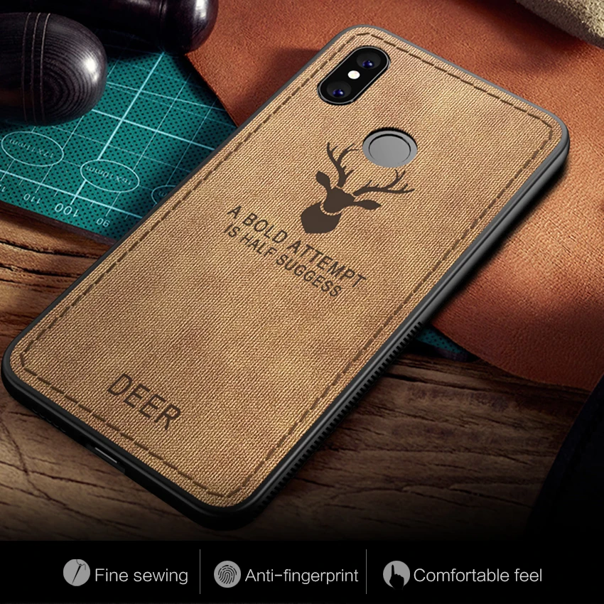 TCICPC Phone Cases For Xiaomi Mi 8 Mi8 SE Case Deer Luxury Slim Full Protection Cloth Silicon Protective Back Cover |