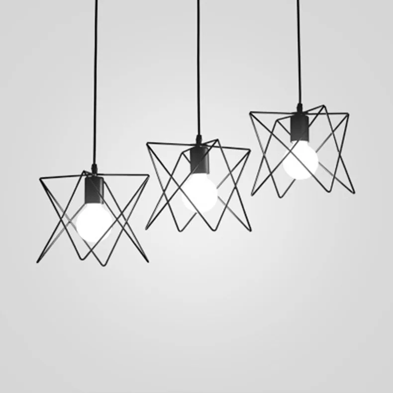 HAIXIANG Nordic Stylish simplicity Creative Lamp retro industrial wind living room Restaurant Bar Iron Pendant Lights | Освещение