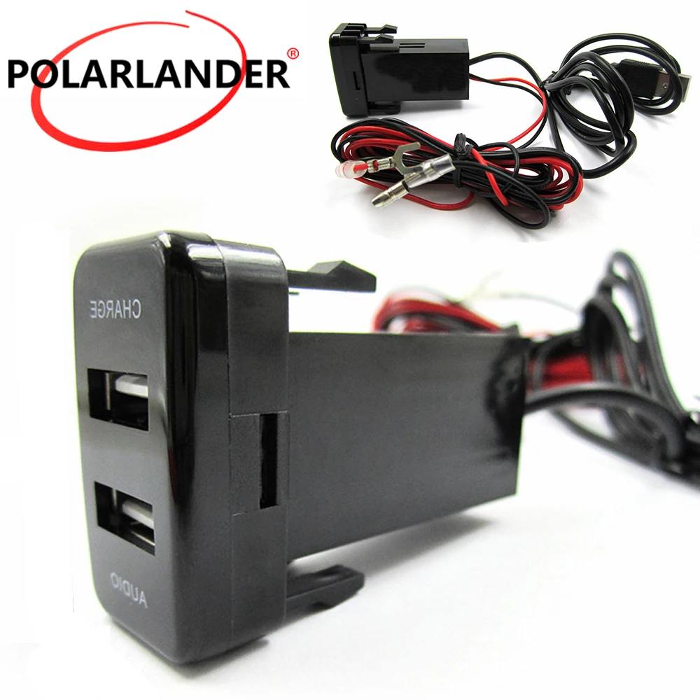 Автомобильное зарядное устройство для Honda 5 v 2.1A с двумя usb портами и 12 В|usb charger audio