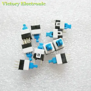 Новинка 20 шт.лот 7x7 мм 7*7 мм 6-контактный тактильный силовой микро-переключатель самоблокирующийся кнопка вклвыкл блокирующий Переключатель оптовая продажа электронный