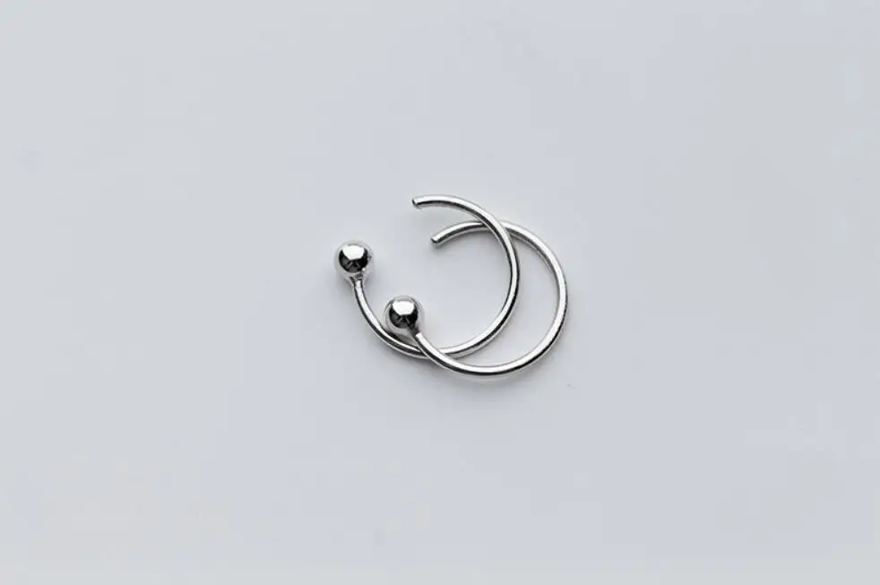 Женские и мужские серьги в виде серебряного шара|925 sterling silver|925 ball earrings925 silver |