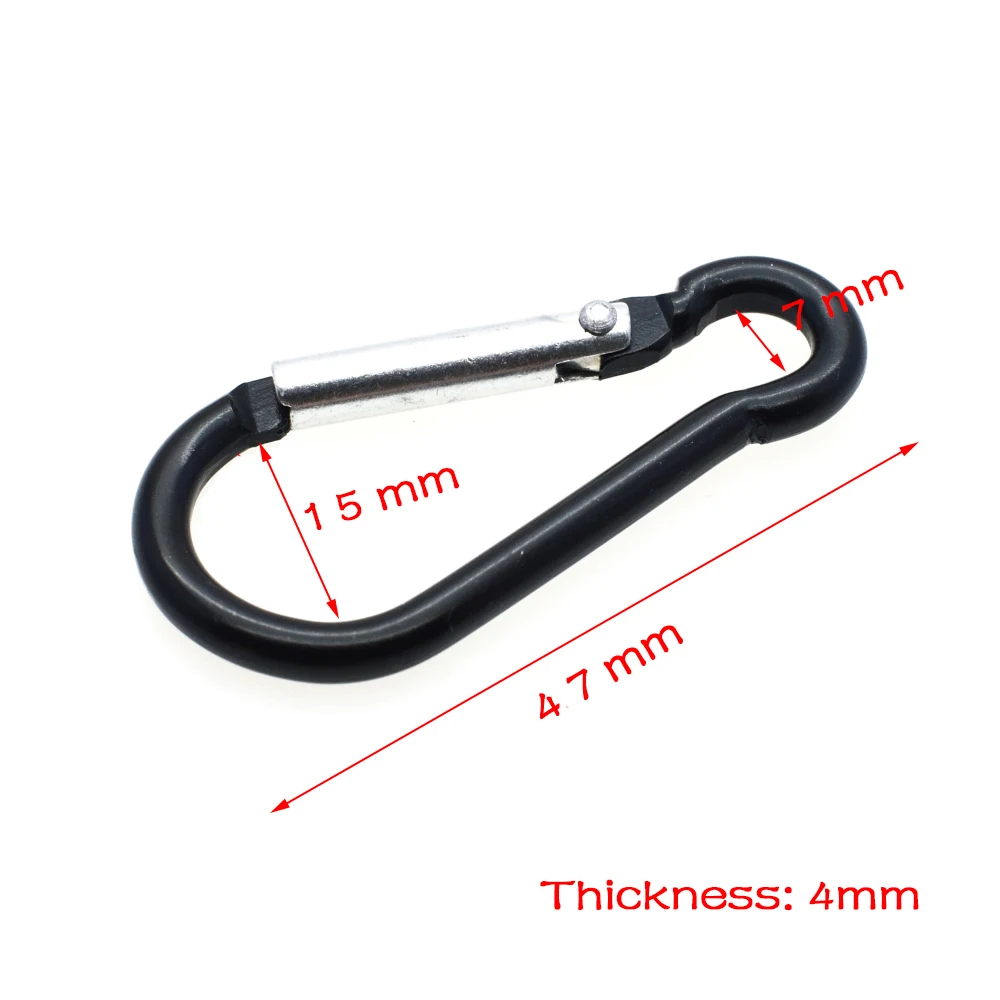 100pcs Aluminum Carabiner Snap Hook Keychain For Paracord Outdoor Activities Hiking Camping 10 Colors | Дом и сад