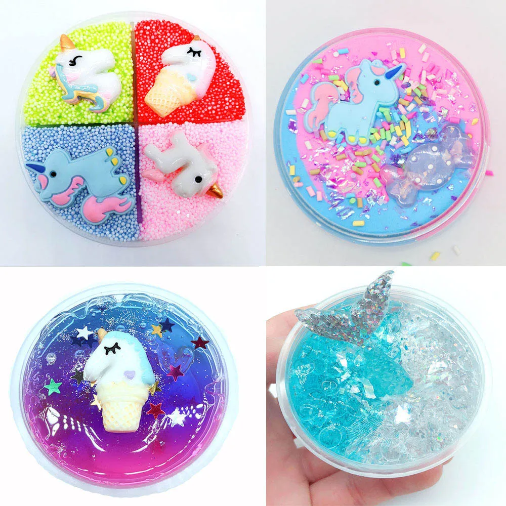 60 мл Дети DIY Хлопок слизи глина Пластилин пушистый слизи снятие стресса без буры грязи ароматизированный Лизун игрушки для детей подарок