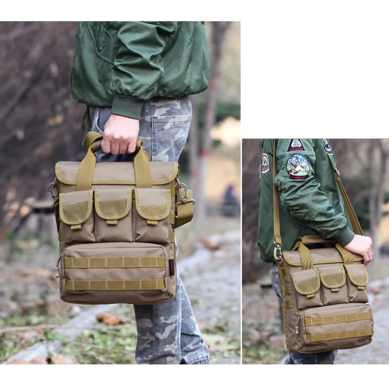 Мужская хозяйственная уличная тактическая сумка Oxford Messenger Военная камуфляжная