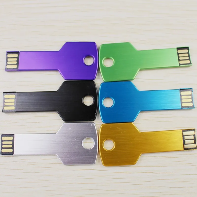 USB-флешка в форме ключа с логотипом на заказ металлическая карта памяти 4 ГБ 8 16 32 64