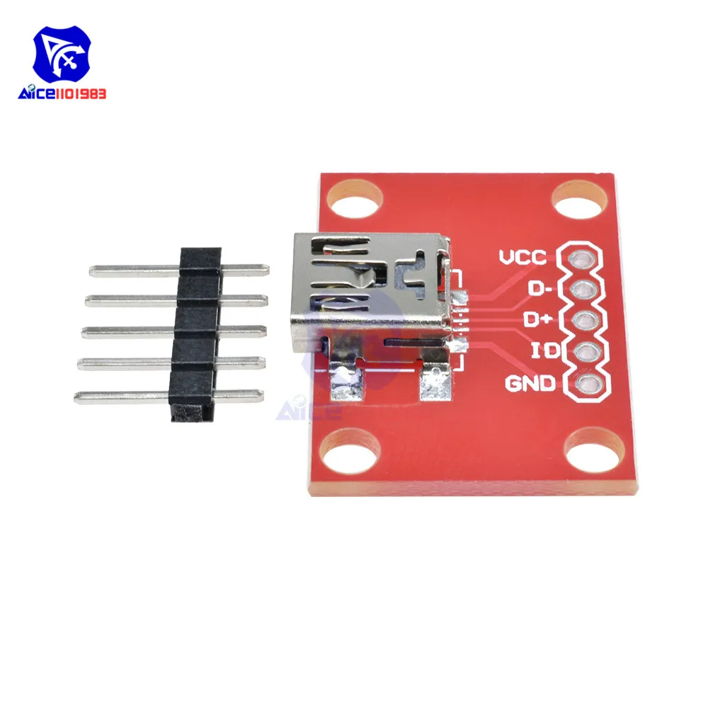Мини usb разделочная плата модуль преобразователя питания с Pin|Интегральные схемы|