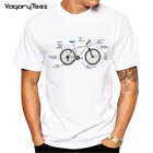Модная футболка унисекс bikeing Design с рисунком анатомии, механика, велосипеда, хипстерские футболки с круглым вырезом