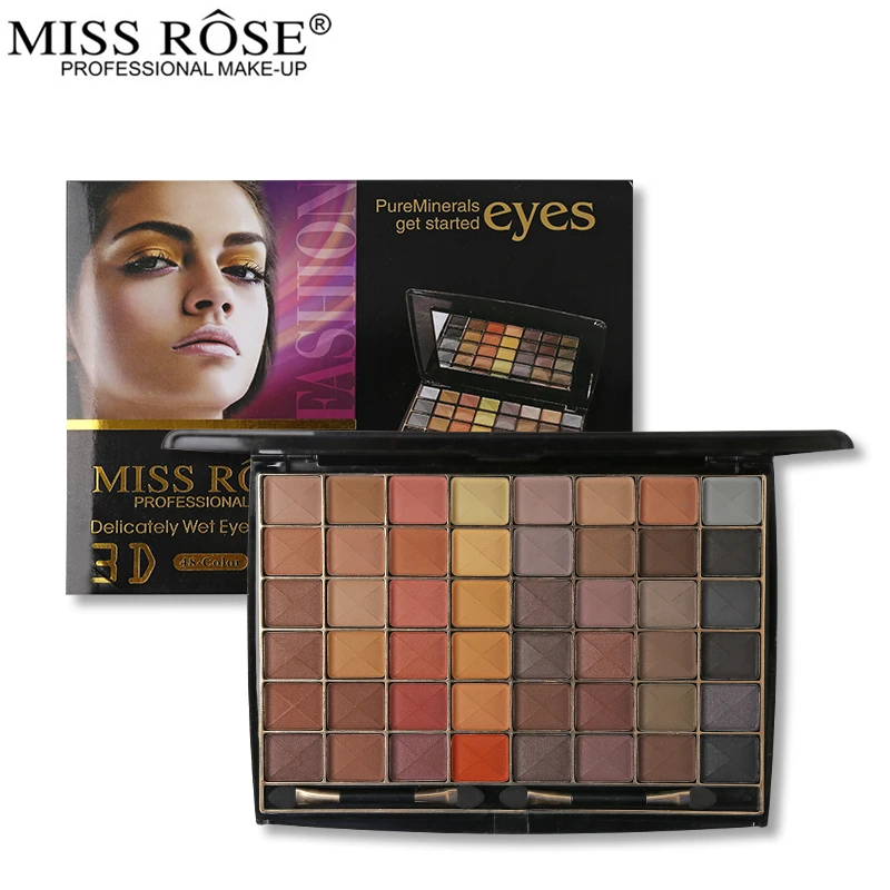 Тени для век Miss Rose палитра теней длительного действия натуральные матовые
