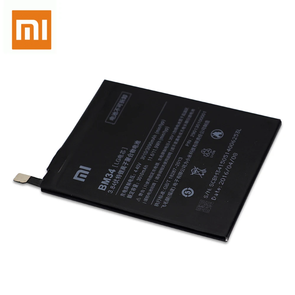 Xiao mi BM34 Аккумулятор для Xiaomi mi Note Pro 4 ГБ ОЗУ 3010 мАч реальная емкость перезаряжаемая телефонная батарея Akku