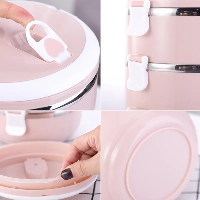 Японский креативный Ланч бокс из нержавеющей стали с подогревом для еды милый