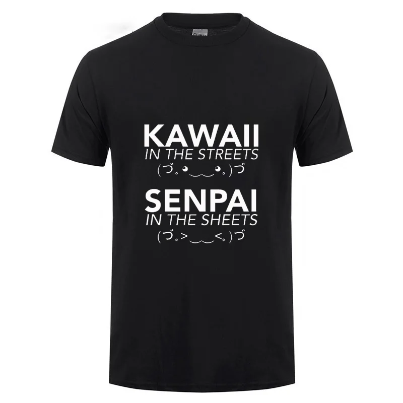 Манга Аниме Waifu Kawaii Senpai Weeb забавная Otaku Awesome Artsy Футболка мужская и женская Свободный Повседневный хлопковый футболка уличная одежда