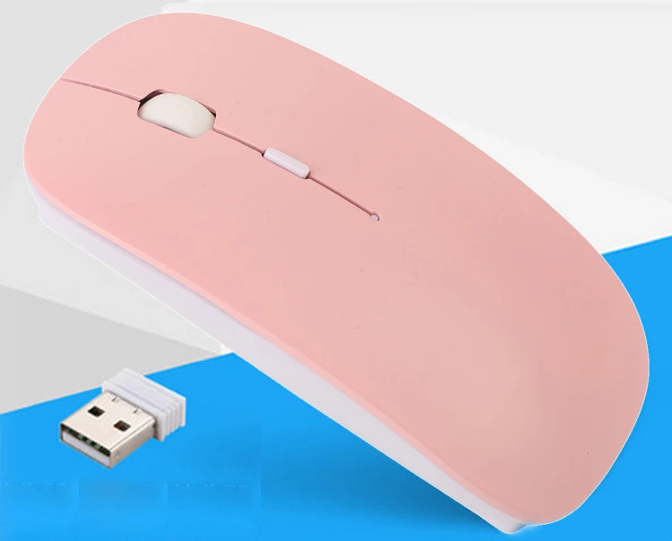 2 4G Беспроводная Usb мышь мини перезаряжаемая компьютерная для Win10 Dell Acer Hp Asus Macbook