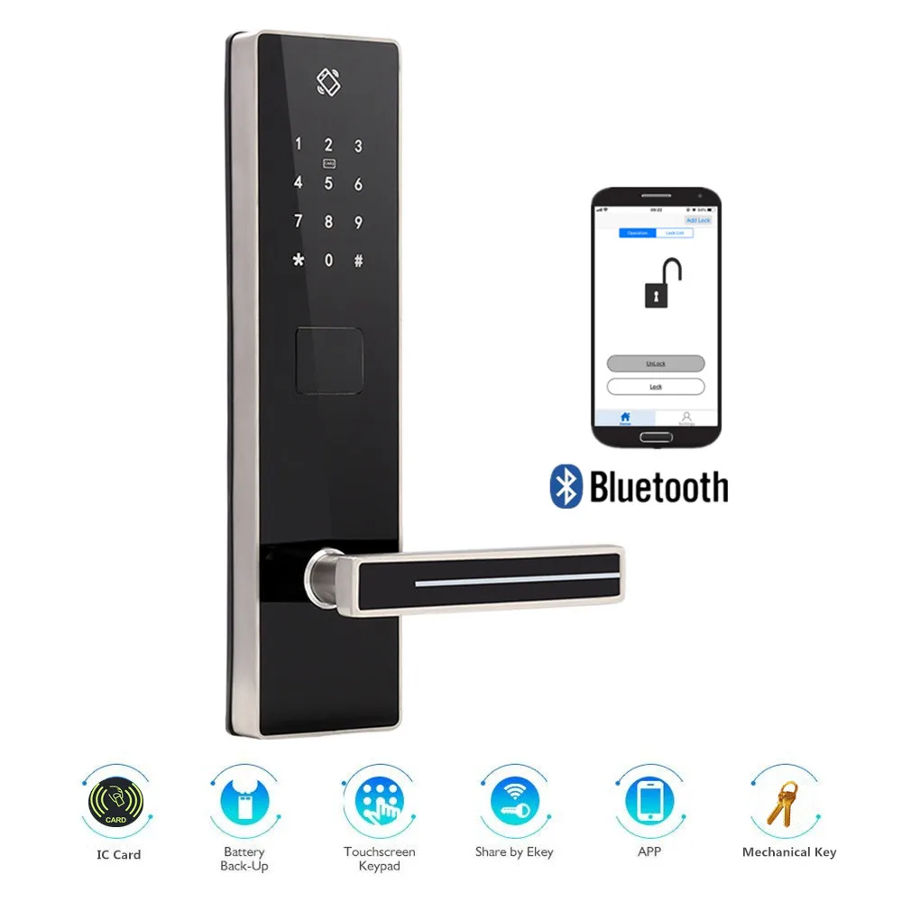 Бесключевое приложение Bluetooth умный велосипедный замок, Противоугонная сигнализация и водонепроницаемый для личного, семейного или школьного и т. д