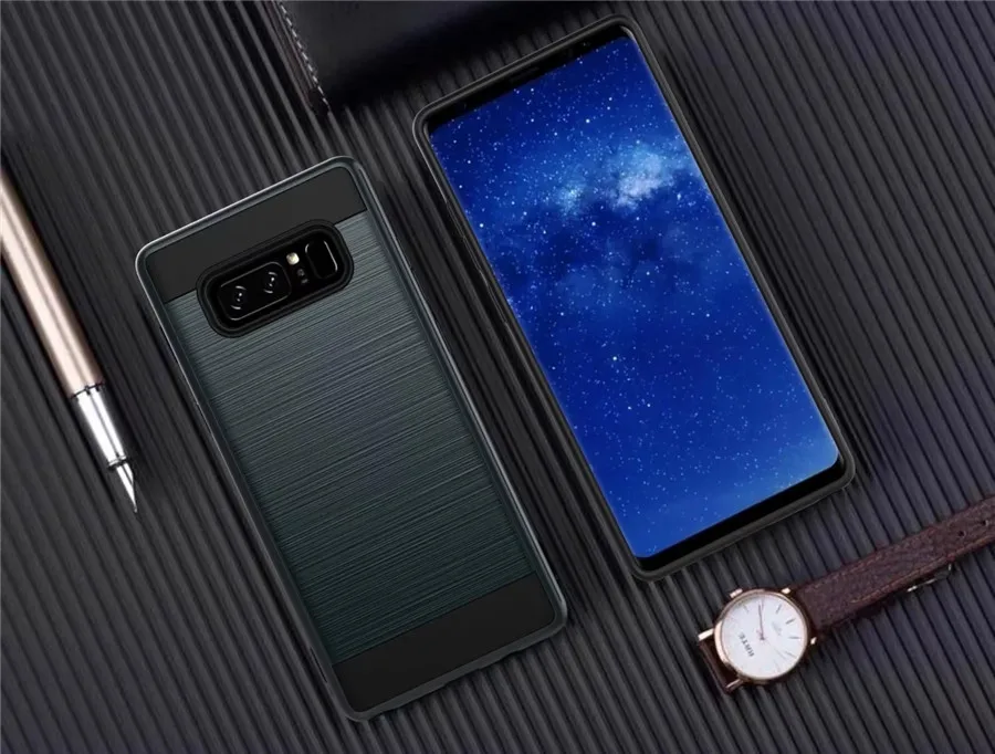 For Samsung Galaxy Note 8 Case SGP armor Antiskid Metal Wiredrawing Fallproof Back Cover note 3 4 5 Smart cover |