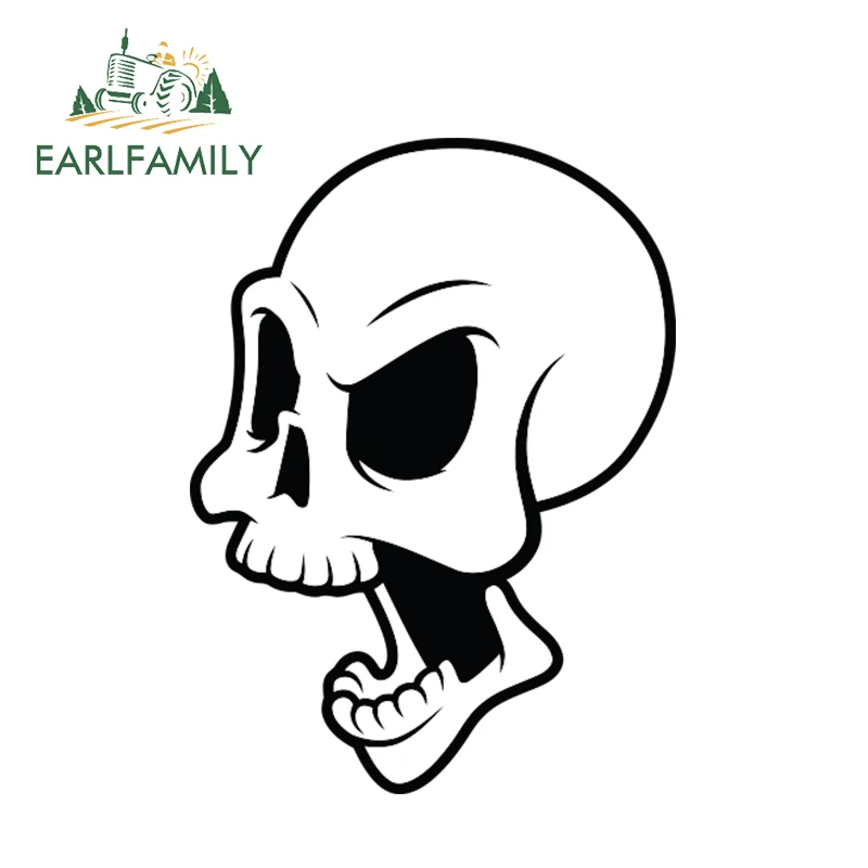 EARLFAMILY 13 см x 9 6 Die Epic Skull Grande Виниловая наклейка Забавный Череп стильный аксессуар