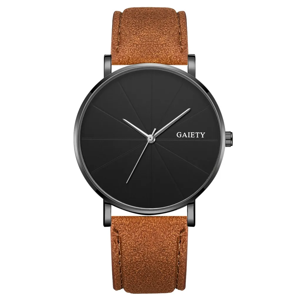 New Watches Men Fashion Casual Unobtrusive Simple Single Business Leather Band Watch Quartz Relogio Luxury Wristwatches