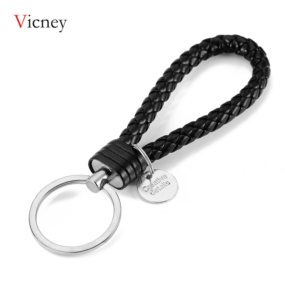 Vicney 33 цвета PU кожаный плетеный Плетеный веревочный bts брелок DIY сумка подвеска