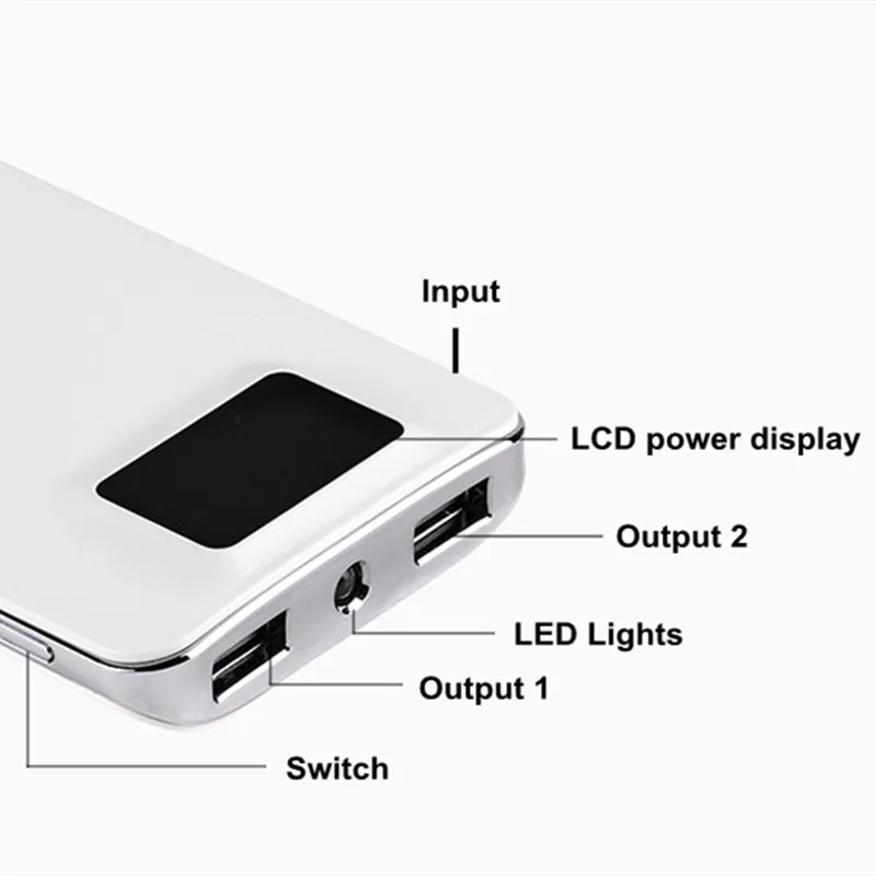 2019 новый внешний аккумулятор 30000 мАч для Xiaomi Mi 2 USB power Bank портативное зарядное