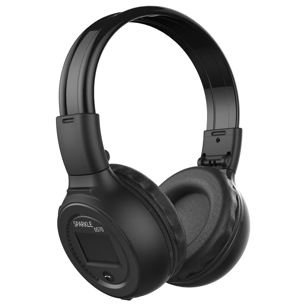 Беспроводная гарнитура + FM-радио Bluetooth ЖК-экран складной микрофон с поддержкой