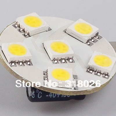 20 шт./лот LED G4 свет 12VDC 12VAC 6 светодиодов SMD 5050 с регулируемой яркостью белый теплый 1