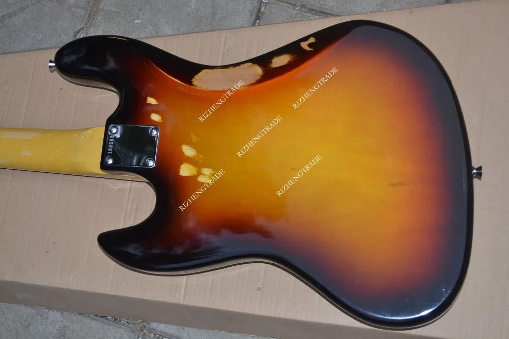 Jazz BASS Электрический Гитары белый гладить Обложка Красный цвет гвардии 4 строки 3TS