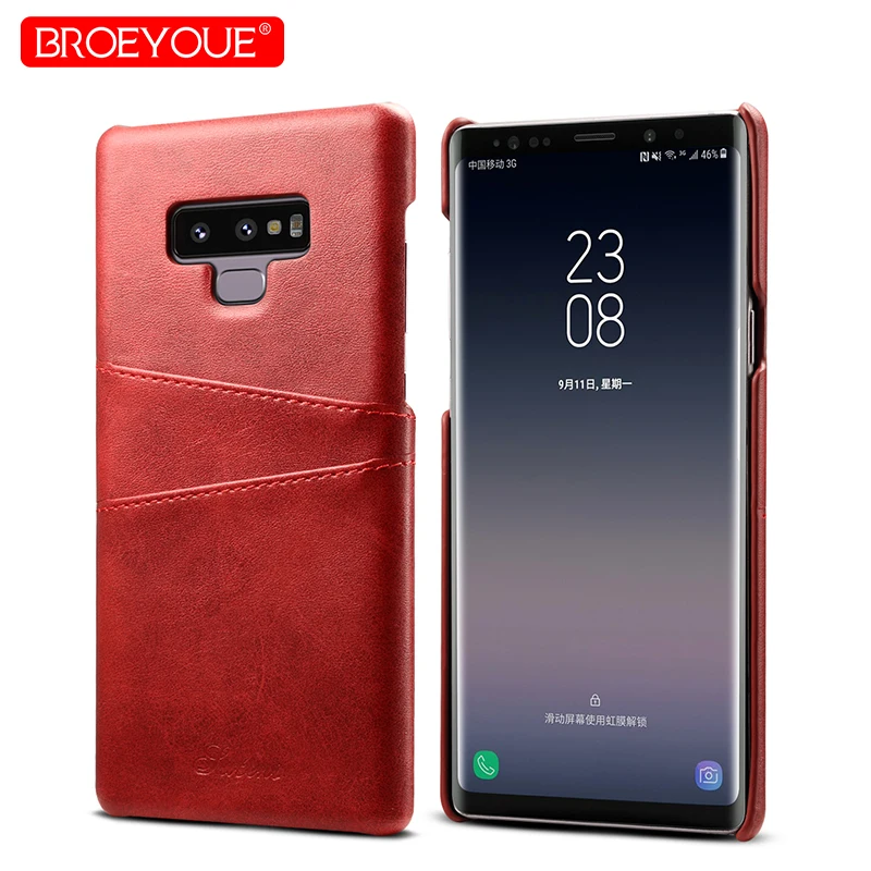 Ретро чехол для телефона samsung S9 Plus кожаный Galaxy S8 Note 8 9 роскошный держатель карт